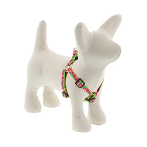 Lupine Small Step in Dog Harness 1/2" Wide Petunias with 12-18" Girth - size: 1/2" wide; girth adjusts 12-18"