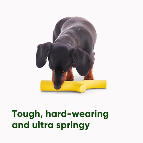 Beco Dog Toy - Natural Rubber Super Stick, Fetch Chew Toy for Dogs - Yellow - color: Yellow