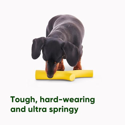 Beco Dog Toy - Natural Rubber Super Stick, Fetch Chew Toy for Dogs - Yellow - color: Yellow