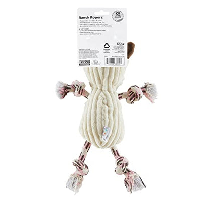 Outward Hound Ranch Roperz Cow Plush Squeaky Dog Toy - color: Ranch Roperz Cow