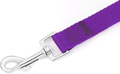 AMAGOOD Dog/Puppy Obedience Recall Training Agility Lead-15 ft 20 ft 30 ft 50 ft Long Leash-for Dog Training,Tie Out,Play,Safety,Camping (30Feet x 1Inch, Purple) - color: Purple, size: 1" x 30ft
