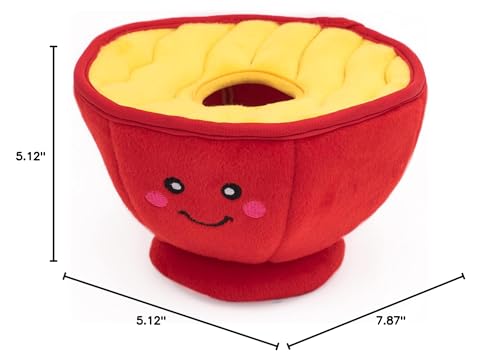 ZippyPaws Burrow- Interactive Dog & Puppy Toys for Boredom, Stimulating Pet Products to Keep Them Busy, Hide & Seek Plush Dog Puzzle, Enrichment Squeaky Toy, for Small & Medium Dogs- Ramen Bowl - style: Ramen Bowl