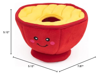 ZippyPaws Burrow- Interactive Dog & Puppy Toys for Boredom, Stimulating Pet Products to Keep Them Busy, Hide & Seek Plush Dog Puzzle, Enrichment Squeaky Toy, for Small & Medium Dogs- Ramen Bowl - style: Ramen Bowl