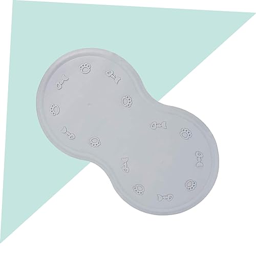 Silicone PET Feeding Mat Non-Slip Base Double Bowl Cat and Dog Food Pad Easy to Clean Waterproof and Sturdy Design for Indoor Use
