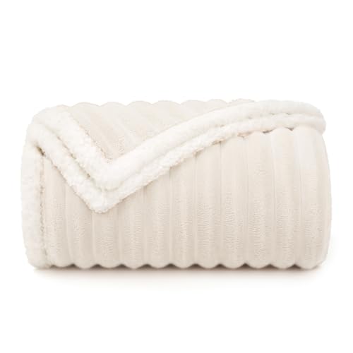 Luciphia Waterproof Dog Blanket for Small Puppy Ultra-Soft Calming Cut Pile Flannel Throw Durable & Warm Furniture Protection for Couch Car Pet Cat Blanket Machine Washable Soft White,S(40''x28'') - color: Soft White, size: S(40''x28'')