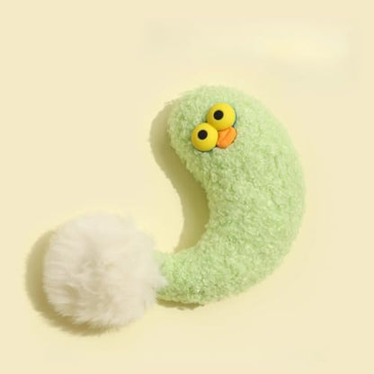 Catnip Crinkle Toy for Cats, Fun Punctuation Shape Plush Pillow Toy, Self-Play & Chewing, Soft Cuddly Cushion for Kittens (Green) - color: Green