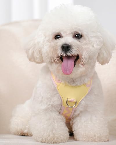 Petank Pink Large Dog Harness for Large Dogs, No Pull Dog Harness with 2 Leash Clips, Puppy Harness, Adjustable Dog Vest Harness (Pink, L) - color: Pink, size: L