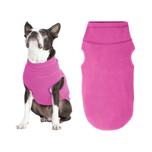 Gooby Microfiber Stretch Fleece Vest Dog Sweater - Pink, X-Small - Warm Pullover Microfiber Fleece Dog Jacket for Small to Large Dogs - color: Microfiber-Pink, size: X-Small Chest (10.5")
