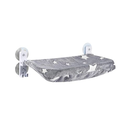 Machine Washable Cats Perches Featuring Antislip Suction Technology and Space Saving Folded Frame Space Saving Cats Window Bed - size: L