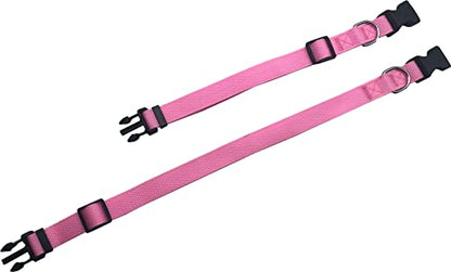SALO Nylon Dog Collar, Adjustable Dog Collars for Medium Large Dogs, 1 Inch Wide (1" x 16-23", Pink) - color: Pink, size: 1"x 16-23"