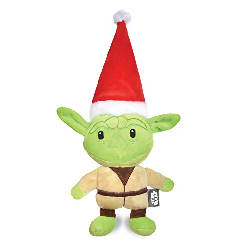 Star Wars Dog Toy Yoda Dog Toy for Holidays | Santa Yoda Squeaky Dog Toy Chew Toy | Holiday Dog Toy Plush Toys for Dogs | 6 Inch Small Dog Toy, (FF19325) - color: Yoda Santa, size: 6 Inch