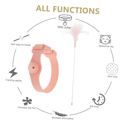 Interactive Cat Teaser Wand with Plush and for Kitten Exercise and Hunting Instinct Stimulation