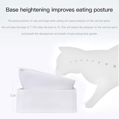 Cat Bowls, Pet Food Bowls, 15° Tilted Cat Bowl for Indoor Cats, Dog Food and Water Bowl Set