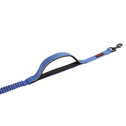 KONG Reflective Shock Absorbing Hands-Free Bungee Dog Leash 6' (Blue)