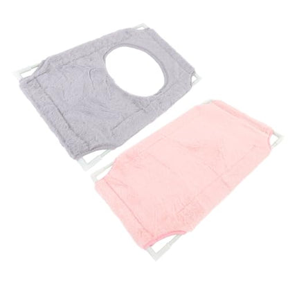 Double Layer Cat Window Perch, Cat Window Hammock Bed with 360° Full View and 33lbs Weight Limit, Includes 6 Strong Suction Cups for Indoor Cats on Smooth Windows (Double Layer Gray+Pink) - color: Double Layer Gray+Pink