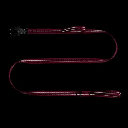 ICEFANG Relfective Dog Leash for Medium Large Dogs,K9 Training Walking Lead with Double Handle,Heavy Duty Auto-Lock Metal Clasp (6ft, Pink) - color: Pink, size: 6 ft (No bungee)