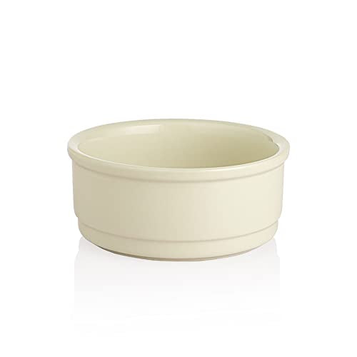 Sweejar Ceramic Dog Bowls, Dog Food Dish for Small Dogs and Cat, Heavy Duty Porcelain Pet Bowl for Canned Food and Water 17 Fl Oz（White） - color: White, style: Two-tone,5.5"x 2.2"(16 Fl Oz)