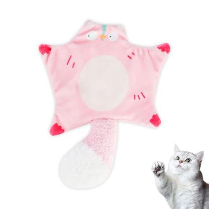 Andiker Catnip Cat Toys, Flying Squirrel Shape Plush Cat Toy with Crinkle Paper and Natural Catnip, Interactive Cat Toys for Indoor Cats and Kittens to Sniff Scratch Bite and Reduce Boredom (Pink) - color: Pink