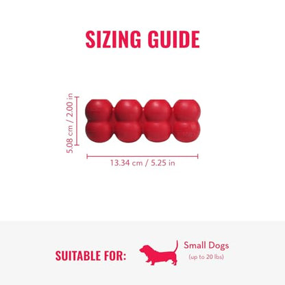 KONG Ring & Goodie Ribbon - Durable Rubber Treat-Dispensing Chew Toy for Dental Health - for Small Dogs - size: Small