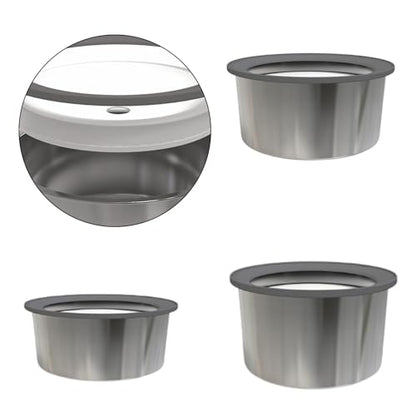 Stainless Steel Dog Bowl Spill-Proof Anti-Slip Base Large Breeds 1.6L / 2L / 3L Dishwasher Safe Elevated Dog Bowls - color: 3L