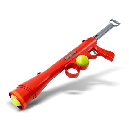 SPOT Launch & Fetch Tennis Ball Launcher Dog Toy | Interactive Dog Fetch Toy Launches Up to 65 Feet | Hands-Free Pickup | Includes 2 Tennis Balls & Removable Shoulder Strap | 24"