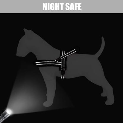 Didog Soft Flannel Padded Dog Vest Harness, No Pull/Quick Fit Reflective Dog Strap Harness, Easy for Training Walking (XS:Chest 15-18", Black) - color: Black, size: XS:chest 15-18"