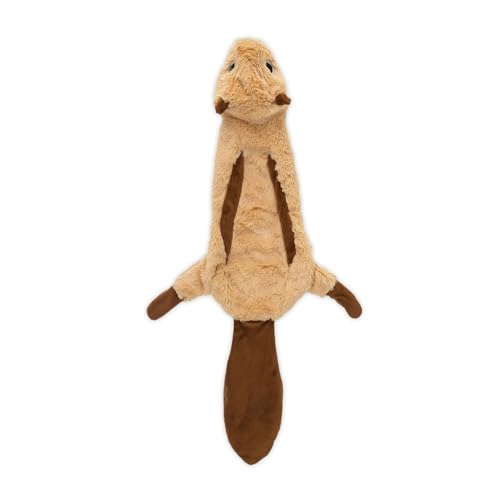 Best Pet Supplies Squeaky Dog Toys with Soft Durable Fabric for Small, Medium and Large Pets Interactive Toy for Indoor Play, Supports Active Biting and Play - Squirrel, Large - color: Brown,Dark Brown/Squirrel, size: Large