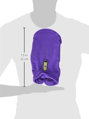 Gooby Fleece Vest Dog Sweater - Lavender, Small - Warm Pullover Fleece Dog Jacket with O-Ring Leash for Small to Medium Dogs - color: Lavender, size: Small (Around 6-lb)