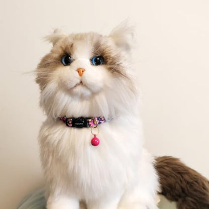 2 Pack Breakaway cat Collars with Bell,Safety Quick Release Pendant Cute Kitten Collar,Adjustable 20-30cm (Red+Rose, 20-30cm) - color: Red+Rose