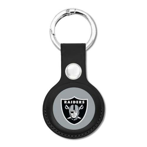 NFL LAS Vegas Raiders Keychain Apple AIR TAG Holder for Dogs & Cats, Case for Apple Airtag Tracker, GPS Dog Tracking Device Pendant Holder - color: LAS VEGAS RAIDERS, size: 1 Pack, style: KeyChain Ring Buckle