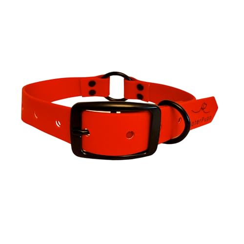 Heavy Duty Waterproof No Smell Dog Collar, Stronger Than Leather, for Active Dogs, Bathing, Dog Parks, Beach, Lake, Trails, Easy on Skin & Fur (Red, Medium) - color: Red, size: Medium