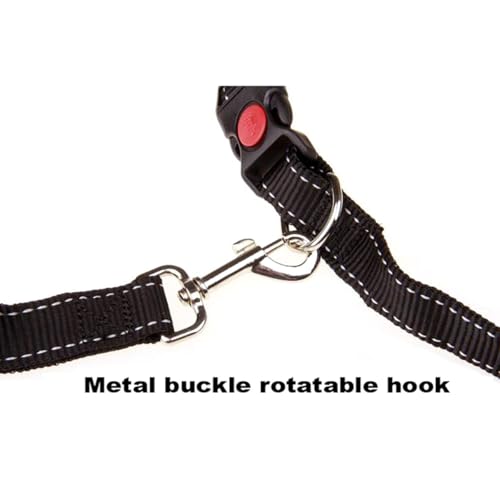 39.30Inch Bungee Dog Leash Waist,Hands Free Dog Leash Slip for Walking Hiking Running (Lumbar Waist Belt 26"-43")
