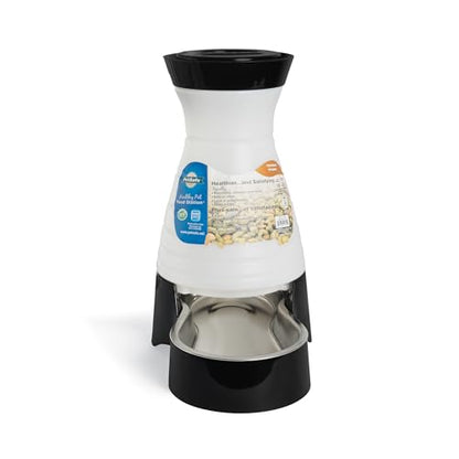 PetSafe Healthy Pet Food Station - Medium, 4 lb Kibble Capacity - Gravity Pet Feeder Dry Food Dispenser, Automatic Cat Feeder, Small to Medium Dog Feeder - Removable Stainless Steel Bowl Included - size: Medium