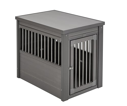 New Age Pet ecoFLEX Pet Crate/End Table, Small, Grey, Model:EHHC405S - color: Grey, size: 23.8"L x 18.2"W x 22.2"H