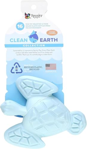 Spunky pup Clean Earth Heavy Duty Dog Chew Toys for Aggressive Chewers - Recycled, Made in USA, Turtle - style: Turtle