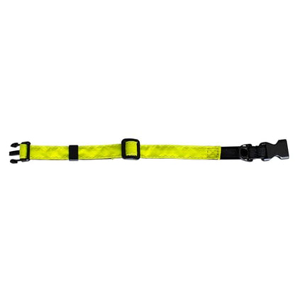 CatGoods Reflective Yellow Stretch Cat Collar – Escape-Safe Alternative to Breakaway, Adjustable, Comfortable, ID and Bell Attachment - color: Yellow
