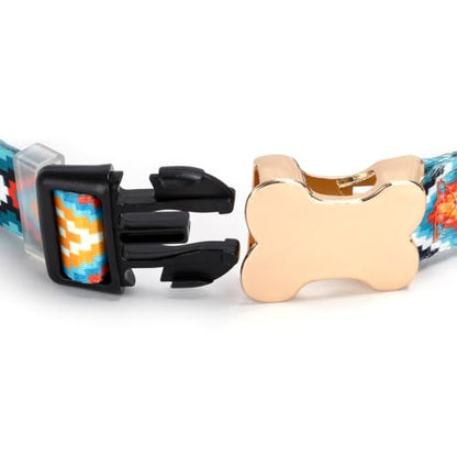 Personalized Custom Customized Silent No Jingle Dog Collar with Engraved ID Dog Name Phone Number/Dog Collars for Puppy X-Small Small Medium Large X-Large Boy Girl Dogs-Rhombus-XS - color: 16 Rhombus, size: X-Small (0.6" *7.8"-11.8")