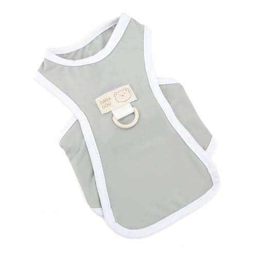 PAIDEFUL Cooling Dog Shirt for Small Dogs Summer Pet UV Sun Protection Vest Lightweight Breathable Doggie Tank Top Soft Stretchy Puppy T-Shirts Solid Cat Apparel Chihuahua Clothes D-Ring,Gray,M - color: gray, size: M