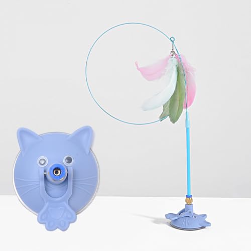 Interaction Suction Cup Cats Teasing Stick Toy for Cats Indoor Exercising Feathered Wand Hunting Rod Toy Cats Teasing Supply
