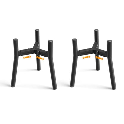 SHAINFUN 2Pack Raised Dog Bowl Stand for Large Dogs, Adjustable Width 7 to 10.6", Elevated Tall Food Water Stand (Bowl Not Included) - color: Black-MD, size: Height: 11", Width: 7-10.6"
