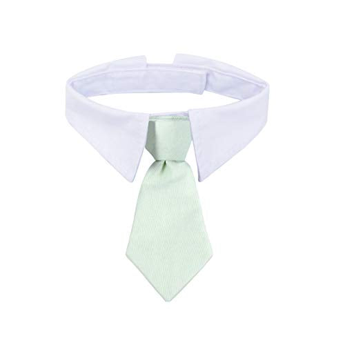ZTON Bowtie for Little Puppy, Handcrafted Adjustable Formal Collar Neck Tie for Dogs & Cats (S, Light Green) - color: Light Green, size: S