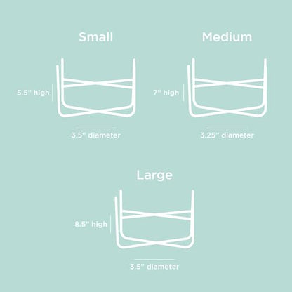 Waggo Simple Solid Double Dog Bowl Stand - Double Iron Stand with Ceramic Feeders, Elevated Pet Feeder for Small or Large Breeds (Matte Black, Small) - size: Small