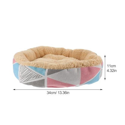 Washable Round Dog Bed and Cat Cushion, Wear-Resistant Small Medium Pet Pad, Soft Cozy Indoor Bed for Puppies and Cats