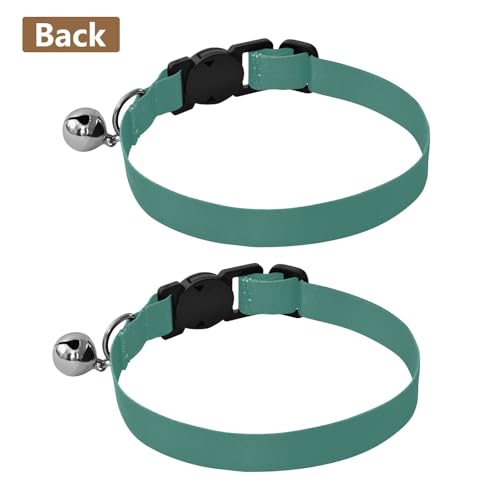 Sea Turtle Green Easy to Clean Cats Collar 2 Pack Cat Neck Collar - color: Sea Turtle Green