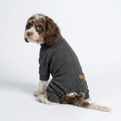 Fitwarm 2 Pack Lightweight Fleece Dog Pajamas, Warm Winter Clothes for Small Dogs Boy Girl, Cozy Pet Onesie with Feet, Dark Gray, Light Gray, Small - color: Gray, size: Small