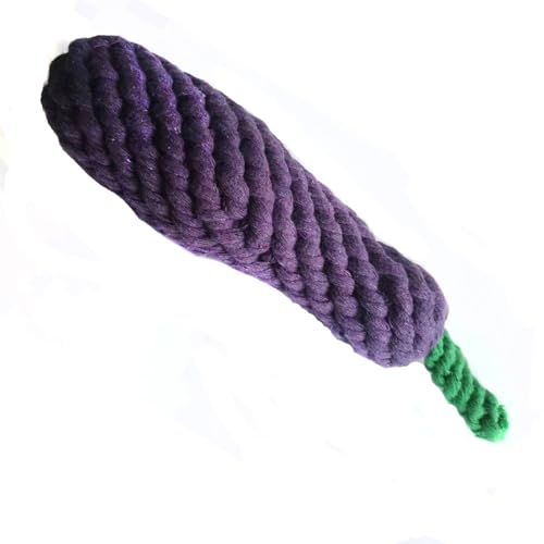 Dog Toys Puppy Teething Chew Toys,Cat Chew Toys Rope Toys,Safe Braided Rabbit Toys Healthy Gift - color: Purple eggplant