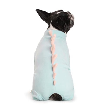 Halloween Fleece Dinosaur Dog Pajamas Adorable Costume French Bulldog Holiday Outfit Pet Cute Puppy Hoodie Cosplay Animal Costume for Small Medium Dog Christmas Winter Coat - size: XXL