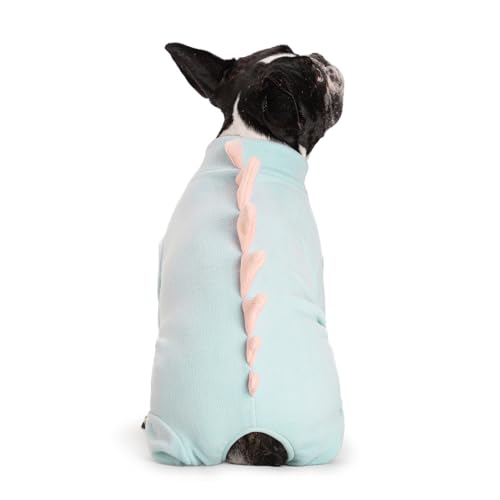 Halloween Fleece Dinosaur Dog Pajamas Adorable Costume French Bulldog Holiday Outfit Pet Cute Puppy Hoodie Cosplay Animal Costume for Small Medium Dog Christmas Winter Coat - size: S