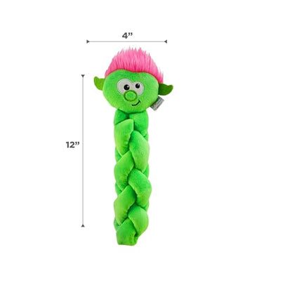 Outward Hound by Nina Ottosson Twistiez Interactive Plush Dog Treat Puzzle, Troll, Small, Green - color: Twistiez Troll