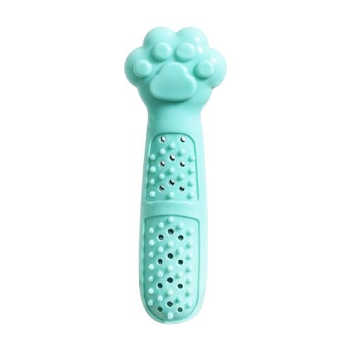 Cat Teething Toy, Cute Cat Paw Kitten Chew Toys for Cat Dental Care, Cat Treat Dispenser Toy for Kitten Chewing, Kicking and Boredom Releasing, Pet Puzzle Toys for Indoor Cats (Green-1 PCS) - color: Green-1 PCS